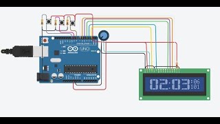 Digital Clock Using Arduino TINKERCAD [upl. by Benton]