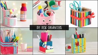 6 Easy DIY Desk Organizers  Cardboard Organizers [upl. by Eahc]