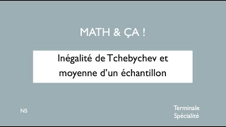 Inégalité de Tchebychev et moyenne dun échantillon [upl. by Pickett76]