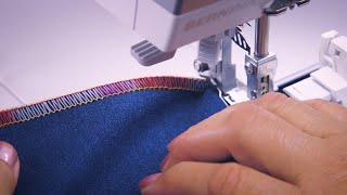 L 860 Overlocker How to Thread an Overlock Stitch in Guided Mode [upl. by Sabah]