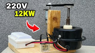 I turn air condition fan into 220V Electric Generator [upl. by Stoneham]