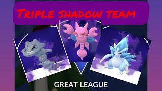 Triple Shadow Team Boosts and Debuffs through the Great League [upl. by Atiuqcir]