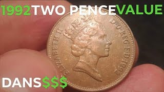 1992 Two Pence 2p Coin VALUE [upl. by Onibas826]