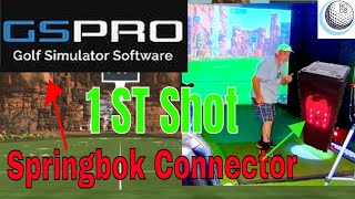 GSPro  Springbok  Square Golf Launch Monitor  First Shot Ever  Blue Collar Golf Sim [upl. by Aciretal]