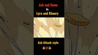 Ash and Dawn Vs Lyra and Khoury pokemon shorts [upl. by Lavona241]