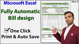 How to create GST tax invoice in Excel One Click Auto Print And Auto Save for Limited Company [upl. by Boffa]