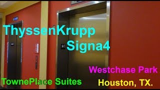 New ThyssenKrupp Signa4 Hydraulic Elevators at TownePlace Suites on Westchase Park in Houston TX [upl. by Ocinemod360]