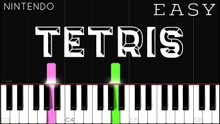 Tetris Theme  EASY Piano Tutorial [upl. by Epilihp691]