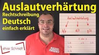 Auslautverhärtung dt  bp  gk  Deutsch  Rechtschreibung  Lehrerschmidt  einfach erklärt [upl. by Marley]