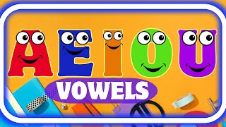 aeiou vowels words  vowels for kindergarten  A E I O U [upl. by Joceline]