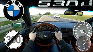 BMW E39 530d INDIVIDUAL TOP SPEED NO LIMIT AUTOBAHN GERMANY [upl. by Tennes351]