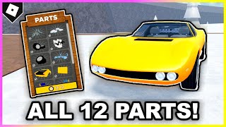 How to FIND ALL 12 PART LOCATIONS in CAR DEALERSHIP TYCOON BARN FIND 2024 ROBLOX [upl. by Petit]