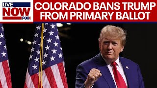 Donald Trump removed from Colorados primary ballot due to insurrection clause  LiveNOW from FOX [upl. by Lowson]