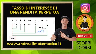 RENDITA PERPETUA  Calco del TASSO DI INTERESSE  Matematica finanziaria [upl. by Ainwat]