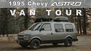 Chevy Astro Van Tour  Van Life Camper Conversion by Photographer [upl. by Bertolde]