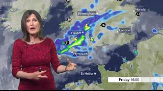 Helen Willetts BBC Weather presenter in a red dress [upl. by Ennire411]