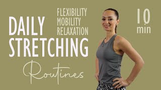 DAILY STRETCHING ROUTINES for Flexibility Mobility and Relaxation  Katja Seifried [upl. by Nallac518]