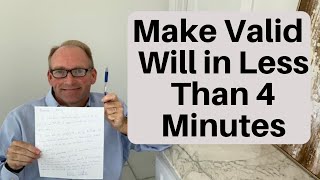 How To Make a Valid Will In Less Than Four Minutes [upl. by Mcdougall]