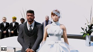 FRANKLINS WEDDING WITH MIA GTA 5 Mods [upl. by Erda]