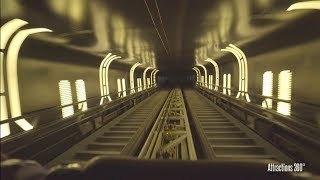 4K HyperSpace Mountain Hong Kong Disneyland  Space Mountain roller coaster [upl. by Tiphani]