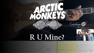 Artic Monkeys  R U Mine  Guitar Cover With Tabs Tutorial  Backing Track [upl. by Bollay]