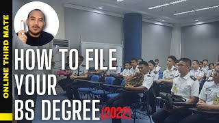 Q amp A How to file for BS Degree in BSMT amp BSMar’E for 2022 [upl. by Aivatnwahs]