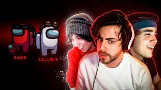 cellbit jogando AMONG US com o pessoal do QSMP [upl. by Gretna348]