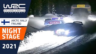 Incredible 200KPH in the night stage SS2 of WRC Arctic Rally Finland 2021 [upl. by Sarilda]