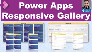 Power Apps Responsive Gallery Card and Table layout [upl. by Aneba412]