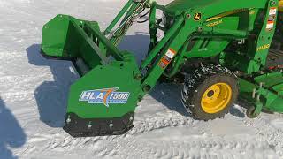 John Deere Tractor Snow Removal Option The Snow Pusher [upl. by Kind]