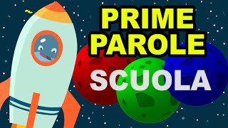 Le prime PAROLE IN ITALIANO per i bambini la SCUOLA  Impara con lASTROBALENA  Learn Italian [upl. by Ainna]