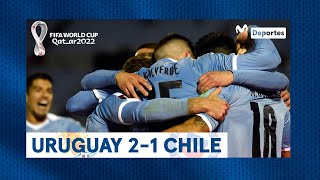 URUGUAY 21 CHILE Resumen y GOLES del partido en Montevideo  Clasificatorias Qatar 2022 [upl. by Einnus]