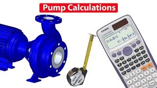 Pump CALCULATIONS Flow rate RPM Pressure Power Diameter [upl. by Amanda]