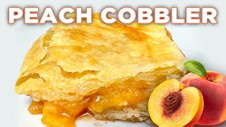 Peach Cobbler with a Twist – Batter and Crust in One Irresistible Recipe [upl. by Nrol517]