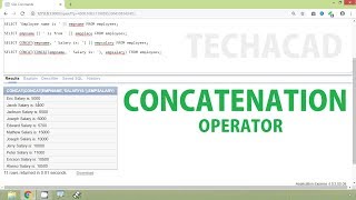 Oracle Tutorial  Concatenation Operator  CONCAT Function [upl. by Otrebtuc883]