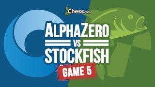 AlphaZero vs Stockfish Chess Match Game 5 [upl. by Nner]