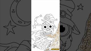 Halloween scribble art patterns drawing art halloween coloring scribbles scribbleart [upl. by Kermy]