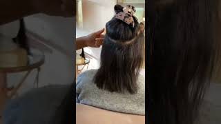 Como Colocar Extensiones de Cabello Natural sistema Fijas Punto a Punto en Quito  Ecuador [upl. by Schroder445]