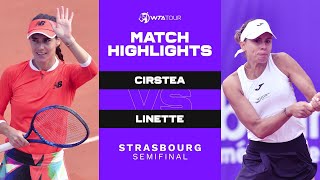 Sorana Cirstea vs Magda Linette  2021 Strasbourg Semifinal  WTA Match Highlights [upl. by Rovit6]