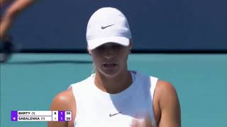 Ashleigh Barty vs Aryna Sabalenka Highlights QF  Miami 2021 [upl. by Aneema717]