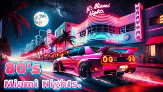 Miami Nights  Retro 80s Lofi Synthwave Mix  Neon Dreams [upl. by Meagan]