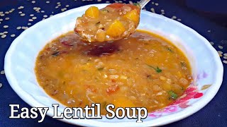 Easy Lentil Soup Recipe  Soupe de Lentilles Facile [upl. by Ranson]