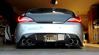 Hyundai Genesis Coupe 38 LOUD Exhaust  Cold Start [upl. by Barbur]