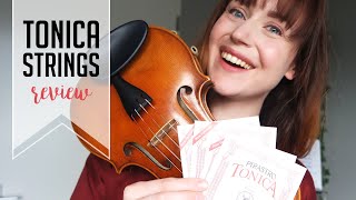 New violin strings Pirastro Tonica  thoughts on low tension strings amp playing some songs [upl. by Coulson]