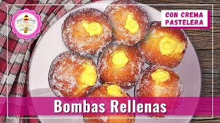 BOMBAS RELLENAS CON CREMA PASTELERA 😍 [upl. by Intruok]