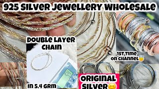 Original Silver Jewellery Wholesale Market 925 Sterling Silver Jewelry Market Chandni Chowk Delhi [upl. by Anifesoj]