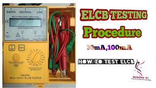 ELCB Testing Procedure [upl. by Medora221]