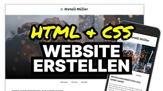 Website mit HTML und CSS erstellen 2022  Tutorial für Anfänger [upl. by Imeaj]