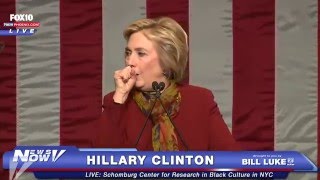 FNN Hillary Clintons SEVERE COUGHING FIT While Speaking in New York [upl. by Miran91]