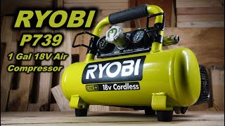 Review Ryobi P739 air compressor [upl. by Alokin94]